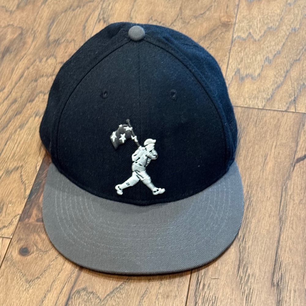 Baseballism Flag Man Snapback Hat Black Grey Flat Brim Baseball Cap Mens OSFM